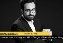 6 actus digitales : 1 #gouvernement 2 #Instagram 3 #IA 4 #BritishAirways 5 #Google 6 #bug