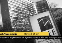 5 actus digitales : 1 #croissance 2 #cybersécurité 3 #gouvernement 4 #Skype 5 #Dailymotion