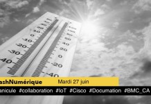 6 actus digitales : 1 #canicule 2 #collaboration 3 #IoT 4 #Cisco 5 #Documation 6 #BMC_CA