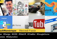 8 actus digitales : 1#Uber 2#Design 3#K2000 4#WebVR 5#Chatbots 6#GoogleHome 7#Youtube 8#Dailymotion