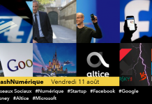 8 actus digitales: 1#RéseauxSociaux 2#Numérique 3#Startup 4#Facebook 5#Google 6#Disney 7#Altice 8#Microsoft