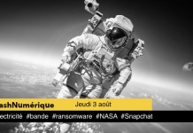 5 actus digitales : 1 #électricité 2 #bande 3 #ransomware 4 #NASA 5 #Snapchat
