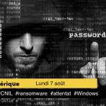 5 actus digitales : 1 #password 2 #CNIL 3 #ransomware 4 #attentat 5 #Windows