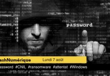 5 actus digitales : 1 #password 2 #CNIL 3 #ransomware 4 #attentat 5 #Windows