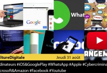 Culture Digital : 1 #PC 2 #iOS&GooglePlay 3 #WhatsApp 4 #Apple 5 #Cybercriminalité 6 #Microsoft&Amazon 7 #Facebook 8 #Youtube