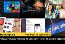 Culture Digitale : 1 #Windows 2 #MusicUnlimited 3 #Blablacar 4 #iTunes 5 #Slack 6 #Bluetooth
