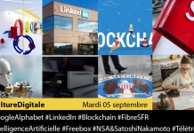 Culture Digitale : 1 #Google 2 #LinkedIn 3 #Blockchain 4 #SFR 5 #IA 6 #Freebox 7#Bitcoin 8 #Télétravail