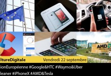 Culture Digitale : 1 #UnionEuropéenne 2 #Google&HTC 3 #Waymo&Uber 4 #CCleaner 5 #iPhoneX 6 #AMD&Tesla