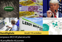Culture Digitale : 1 #Greenpeace 2 #ICO 3 #Cybersécurité 4 #PC 5 #LeroyMerlin 6 #Licornes