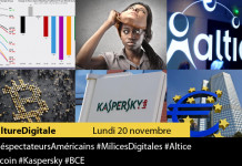 Culture Digitale : 1 #TéléspectateursAméricains #MilicesDigitales 3 #Altice 4 #Bitcoin 5 #Kaspersky 6 #BCE