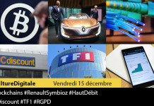 Culture Digitale : 1#Blockchains 2#RenaultSymbioz 3#HautDébit 4#CDiscount 5#TF1 6#RGPD