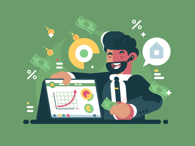 Successful and rich trader
