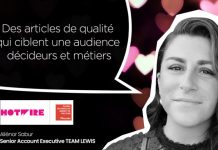 Des articles de qualité qui ciblent une audience décideurs et métiers…