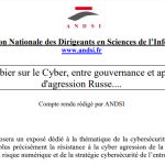 Compte Rendu « Bernard Barbier sur le Cyber ; après 16 mois d’agression Russe et sur la gouvernance »