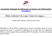 Compte Rendu « Bilan Carbone© & scope 3 dans les nuages… »
