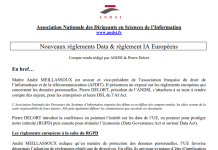 Compte-rendu « Nouveaux règlements Data & règlement IA Européens »
