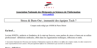 Compte-rendu « Stress et burn-out, immunité des équipes Tech ? »