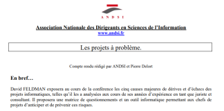 Compte-rendu « Les projets à problèmes… avec David Feldman »