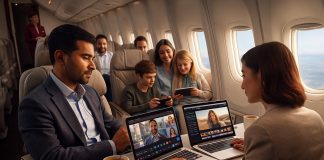 Qatar Airways teste la productivité connectée en vol à bord d’un Airbus A350 équipé de Starlink