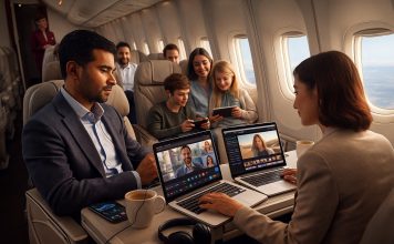 Qatar Airways teste la productivité connectée en vol à bord d’un Airbus A350 équipé de Starlink